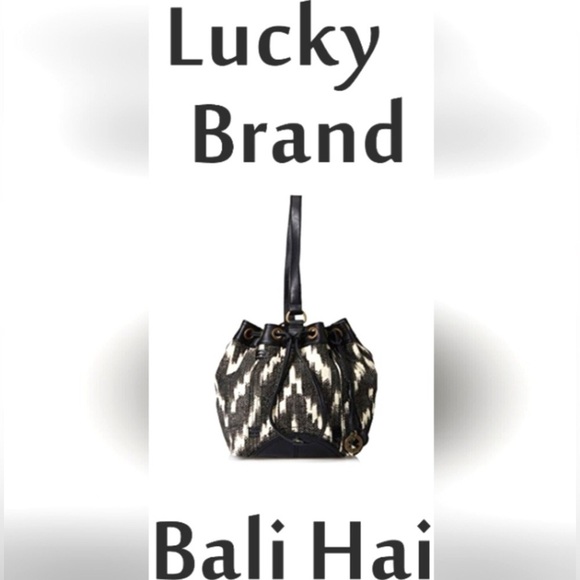 Lucky Brand 🍀Bali Hai Drawstring Bucket Boho Bag - Picture 1 of 2